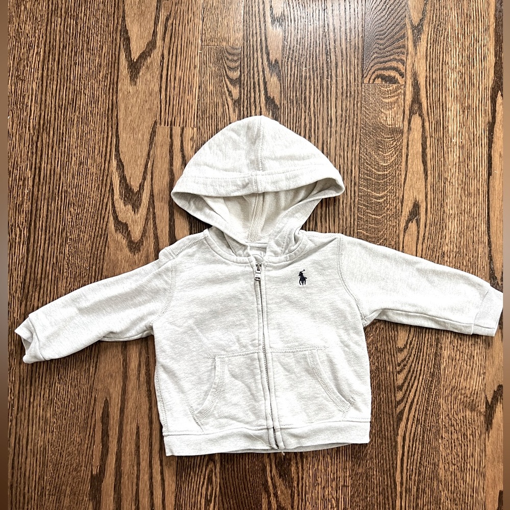 Ralph Lauren gray zip up hoodie